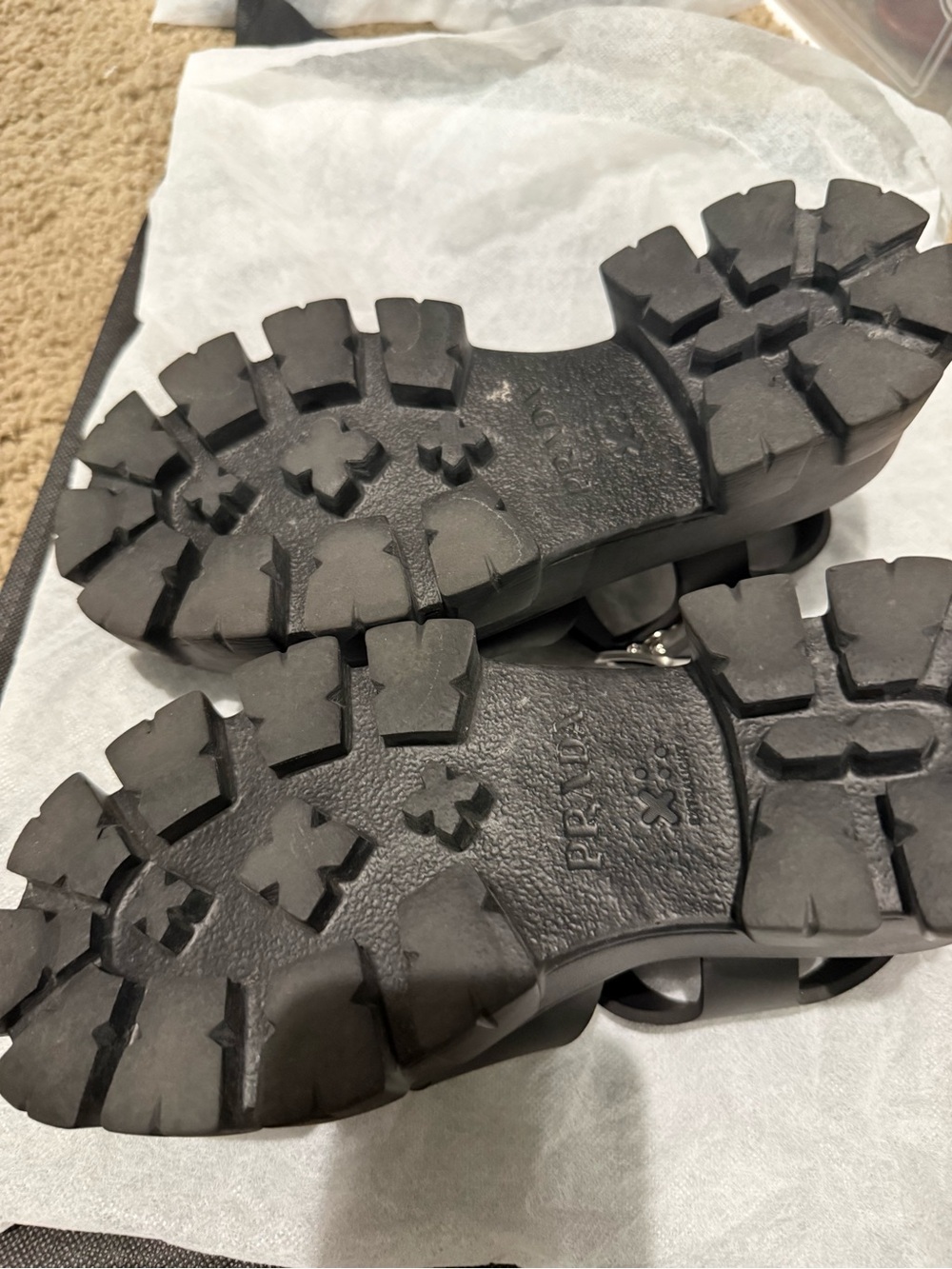 Prada Monolith Black Chunky Platform Slingback Sandals - Picture 4 of 4